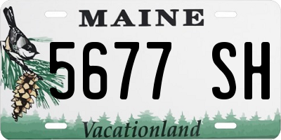 ME license plate 5677SH