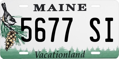 ME license plate 5677SI