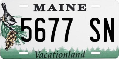 ME license plate 5677SN