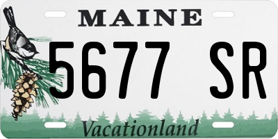 ME license plate 5677SR
