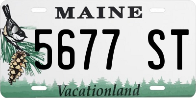 ME license plate 5677ST
