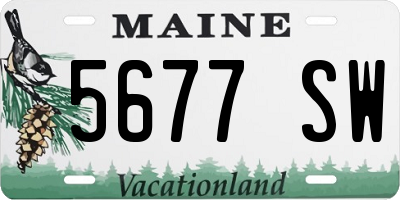 ME license plate 5677SW