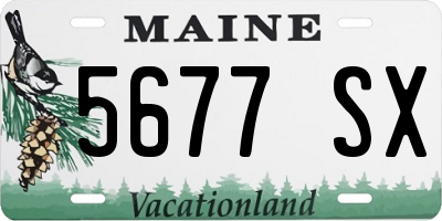 ME license plate 5677SX