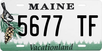 ME license plate 5677TF