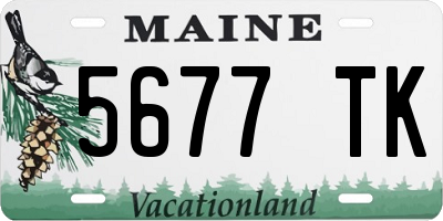 ME license plate 5677TK