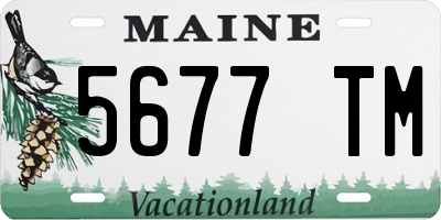 ME license plate 5677TM