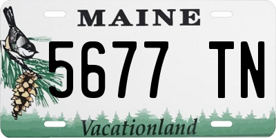 ME license plate 5677TN