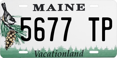 ME license plate 5677TP