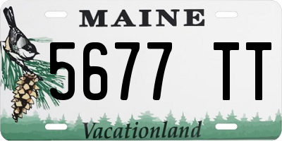 ME license plate 5677TT