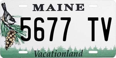 ME license plate 5677TV