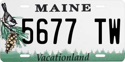 ME license plate 5677TW