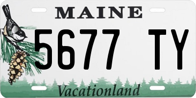 ME license plate 5677TY
