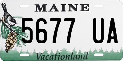 ME license plate 5677UA