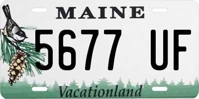 ME license plate 5677UF