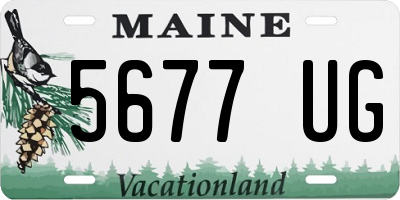ME license plate 5677UG