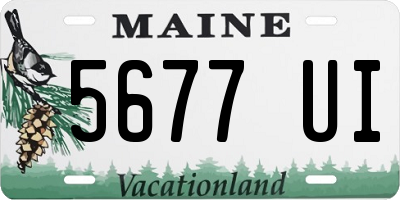 ME license plate 5677UI
