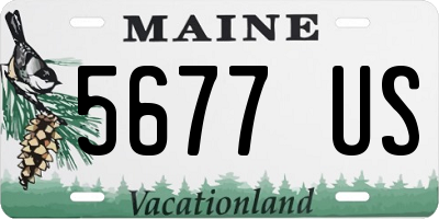 ME license plate 5677US