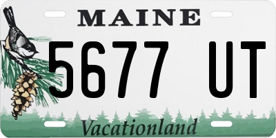 ME license plate 5677UT