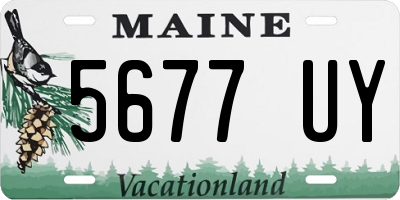 ME license plate 5677UY