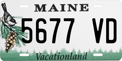 ME license plate 5677VD