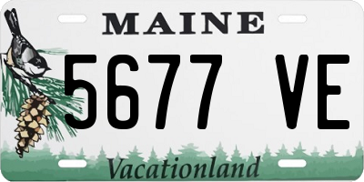 ME license plate 5677VE