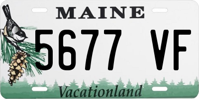 ME license plate 5677VF