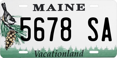 ME license plate 5678SA