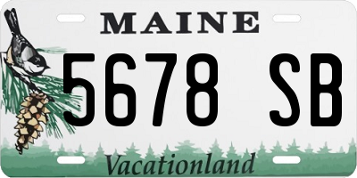 ME license plate 5678SB