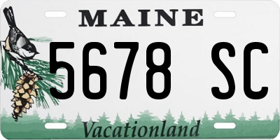 ME license plate 5678SC
