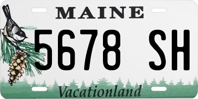 ME license plate 5678SH