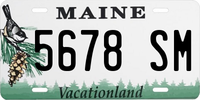 ME license plate 5678SM