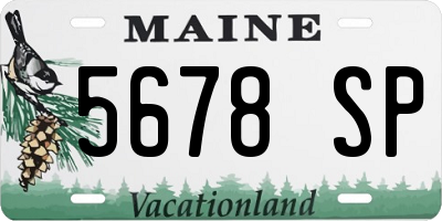 ME license plate 5678SP