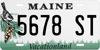 ME license plate 5678ST