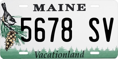 ME license plate 5678SV