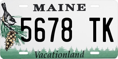 ME license plate 5678TK