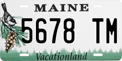 ME license plate 5678TM