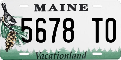 ME license plate 5678TO