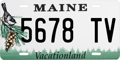 ME license plate 5678TV
