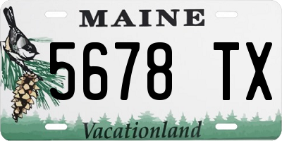 ME license plate 5678TX