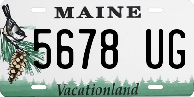 ME license plate 5678UG