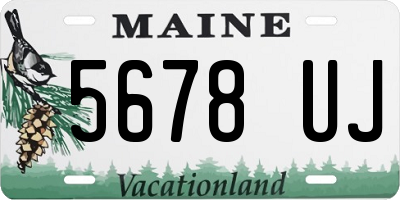 ME license plate 5678UJ