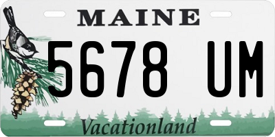 ME license plate 5678UM