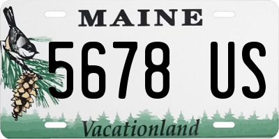 ME license plate 5678US