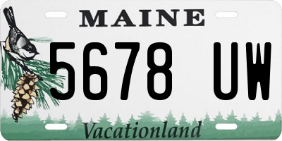 ME license plate 5678UW