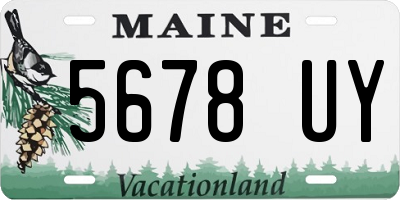 ME license plate 5678UY