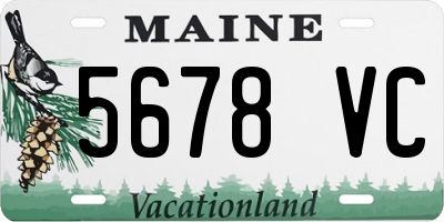 ME license plate 5678VC