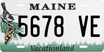 ME license plate 5678VE