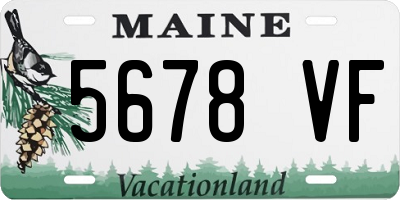 ME license plate 5678VF