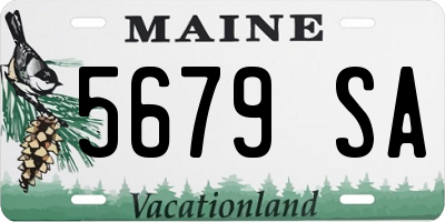 ME license plate 5679SA