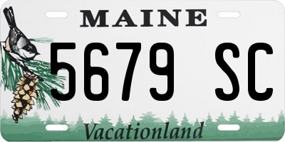 ME license plate 5679SC